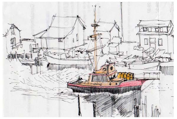 Leaving the port, the boat will hunt a shark