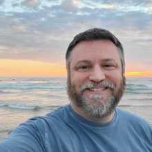 Frank on the beach in San Diego, California