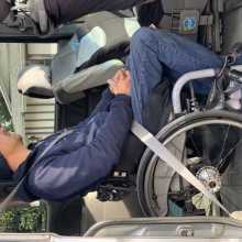 I use a manual wheelchair to get around