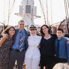 with my kids and wife