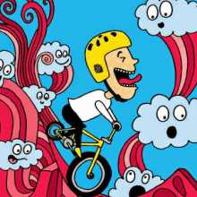 Cartoon Me on a Bike
