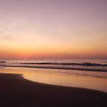  An image of a sunrise on the beach