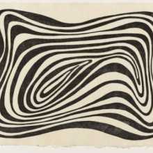 Black and white drawing of wiggly lines