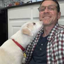 Cassman and Finn the dog