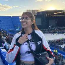 A photo of me smiling at the Louis Tomlinson show in Argentina.