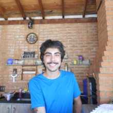 Its me, on a blue shirt, smiling