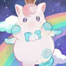 Beautiful fat unicorn from hit game honkai star rail