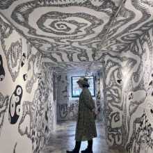 This picture was taken at my friend painting exhibition