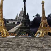 Der Eiffekturm und seine Umgebung  in paris