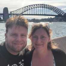 My partner Hayley and I in Sydney