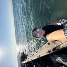 Photo of Cassidy by the pacific ocean