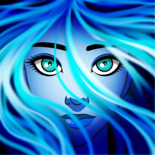 Blue woman avatar