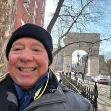 a winter-time headshot of me in NYC's Washington Square Park.