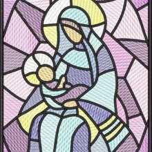 Infant Jesus and Mary