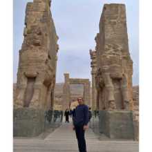 Portrait of me at the ancient site of Persepolis in Iran